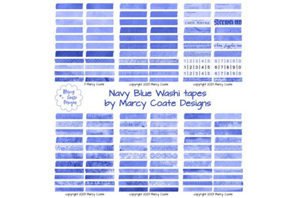 Download Navy Blue Digital Washi Tape Printable - Printable Collection
