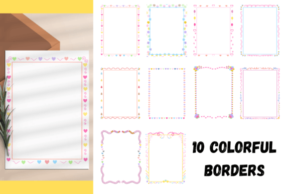 Download Colorful Pastel Greetings Card Border - Pastel Collection