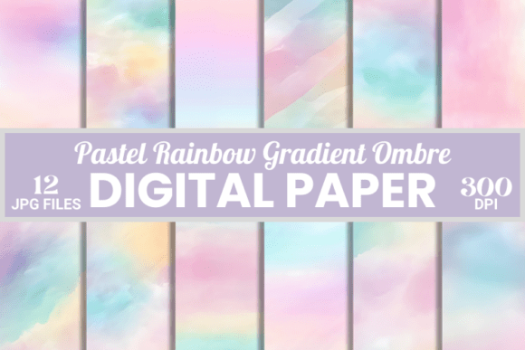 Download Soft Pastel Rainbow Ombre Background - Pastel Collection