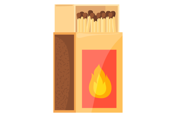 Download Matchbox Cartoon Icon. Open Paper Box Wi - Match Collection