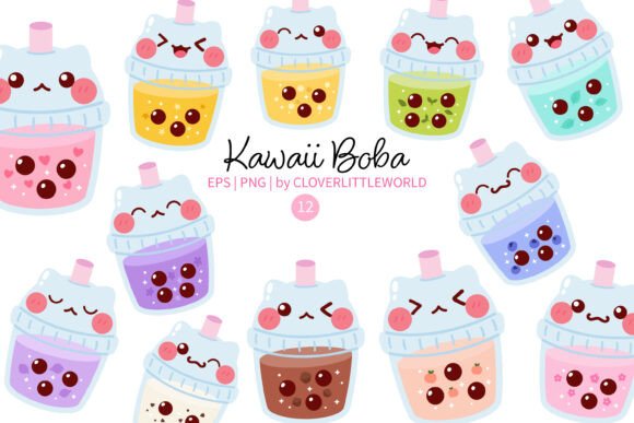 Download Cute Colorful Pastel Boba Milk Tea Drink - Pastel Collection