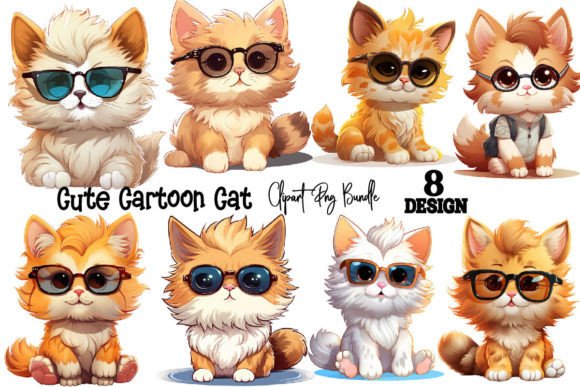 Download Cute Cartoon Cat PNG Clipart - Premium Resources