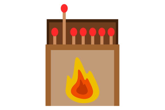Download Match Box Open Color Icon. Fire Sticks - Premium Resources