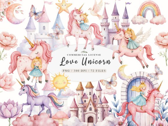 Download Magical Kingdom Pastel Cute Unicorn Png - Pastel Collection