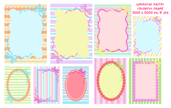 Download Whimsical Pastel Coquette Colorful Frame - Pastel Collection