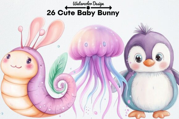 Download Cute Pastel Sea Animals Clipart - Pastel Collection