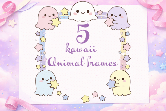 Download 5 Kawaii Pastel Animal Frame PNG Bundle - Pastel Collection