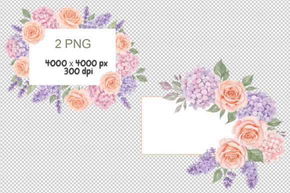 Download Pastel Floral Frame, Watercolor Border - Pastel Collection
