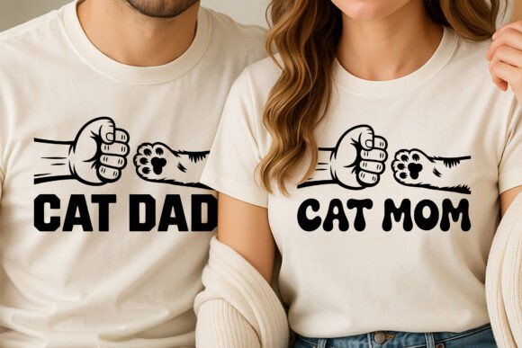 Download Proud Cat Mom &amp; Dad Matching Tees SVG - Match Collection