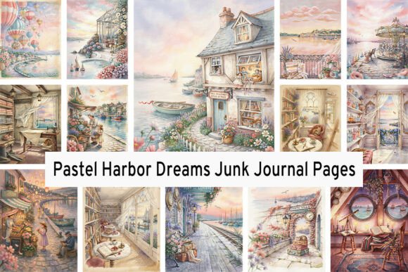 Download Pastel Harbor Dreams Junk Journal Pages - Pastel Collection