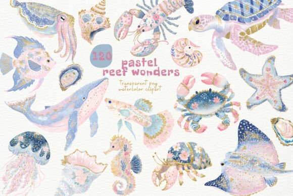 Download Pastel Reef Wonders PNG Clipart - Pastel Collection