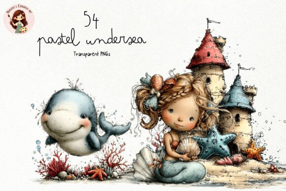 Download Pastel Undersea Life PNG Clipart - Pastel Collection